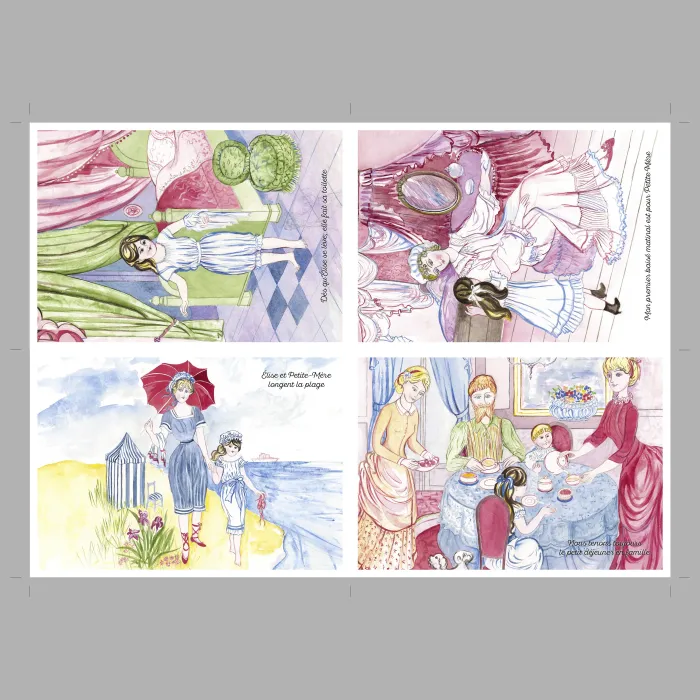 Cartes Postales Élise - Planche 1