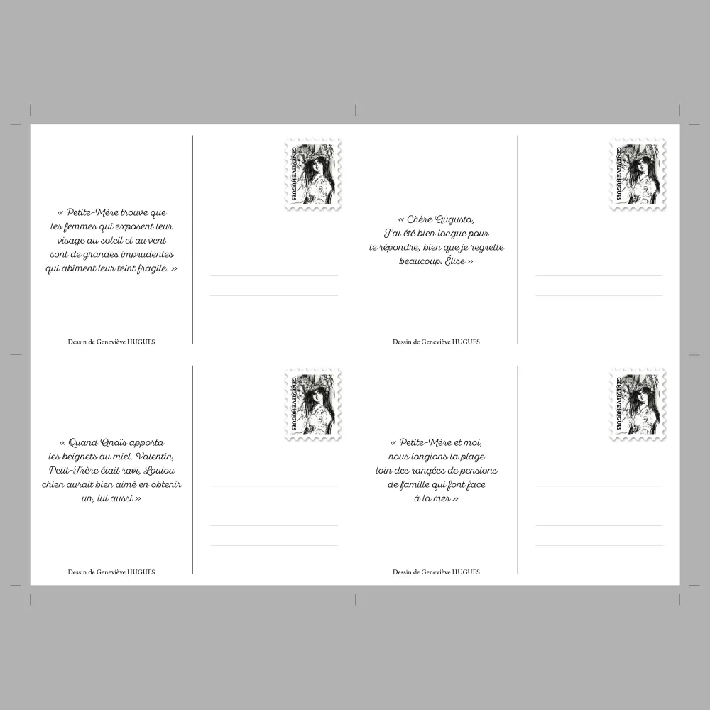 Cartes Postales Élise - Planche 1