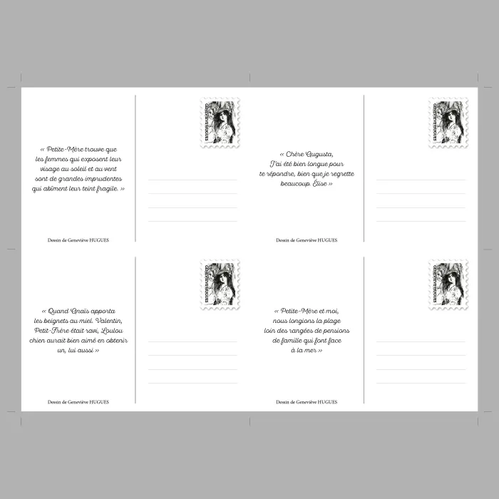 Cartes Postales Élise - Planche 1